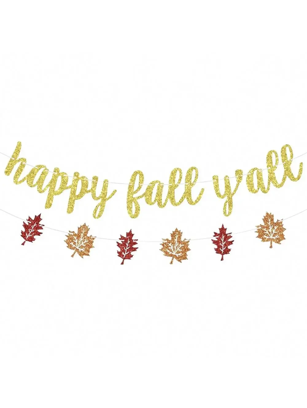 Happy Fall Y'all Glitter Banner